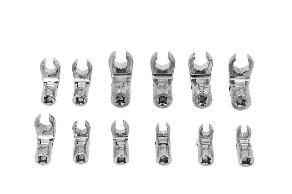Juego de 12 llaves de pata de gallo articuladas 8-19mm 3/8" (3830)