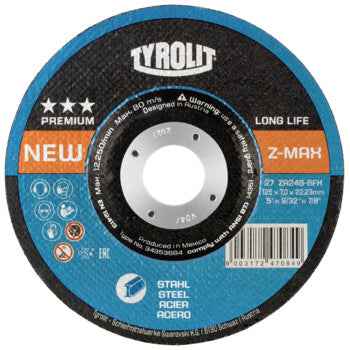 Disco de Desbaste Premium Longlife Z-max 27E TYROLIT - Caixa 10 unidades