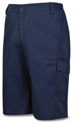 Bermudas azul-marinho poliéster/algodão 200 g com vários bolsos