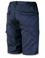 Bermudas azul-marinho poliéster/algodão 200 g com vários bolsos, vista 2