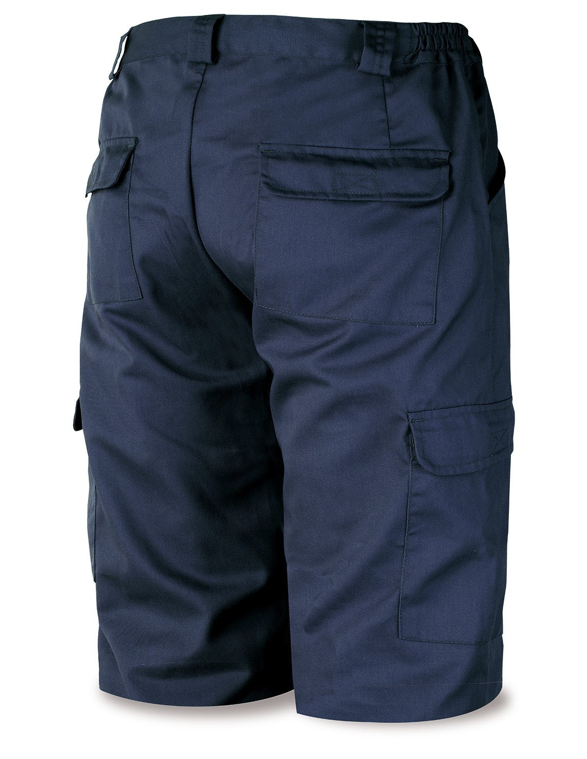 Bermudas azul-marinho poliéster/algodão 200 g com vários bolsos, vista 2