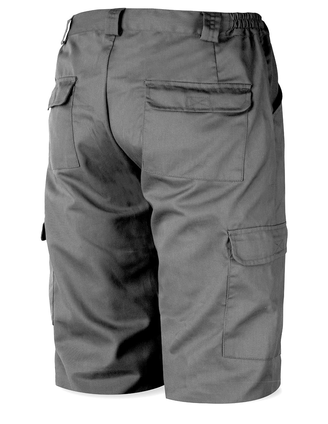 Bermudas cinzentas poliéster/algodão 200 g com vários bolsos, vista 2