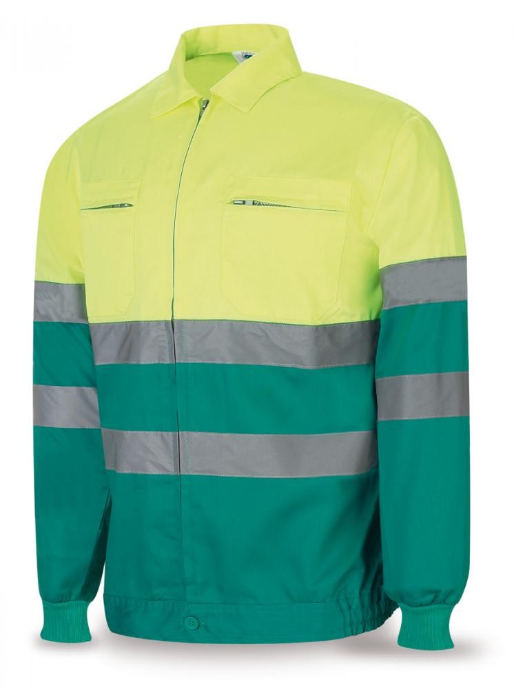 Casaco bicolor de alta visibilidade Nexo amarelo/verde poliéster/algodão 200 g