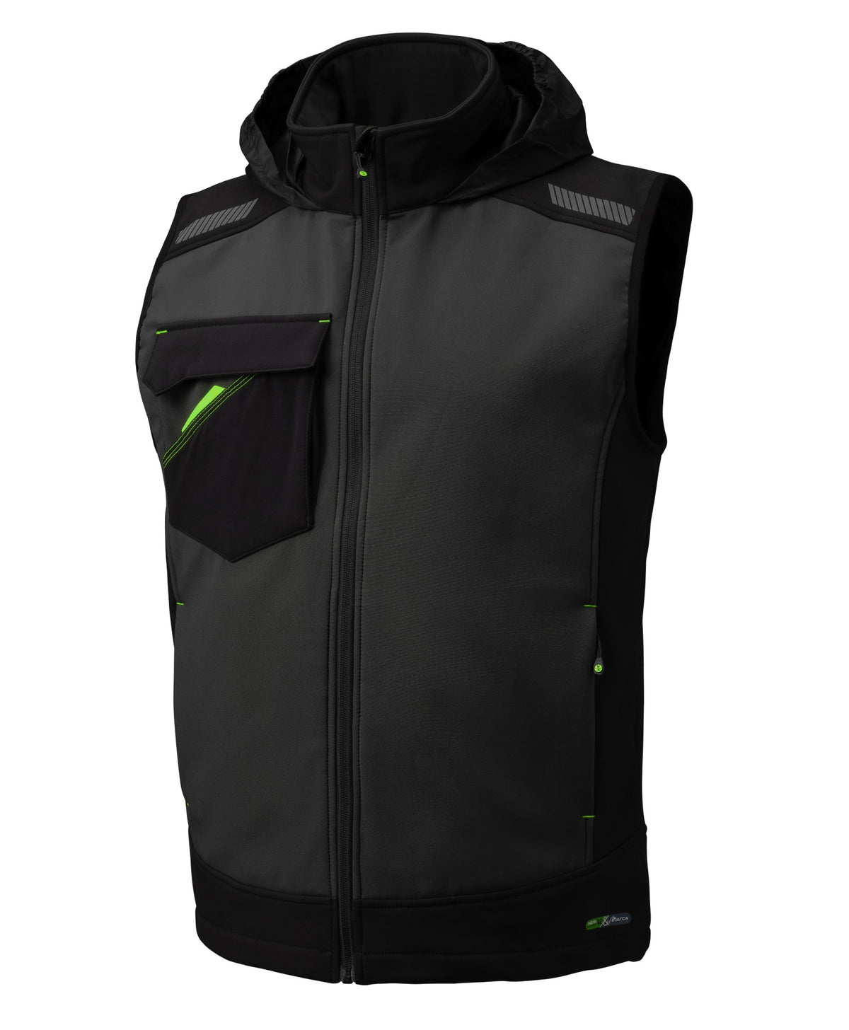 Colete softshell Nice Stretch cinzento/preto 310 g, vista 4