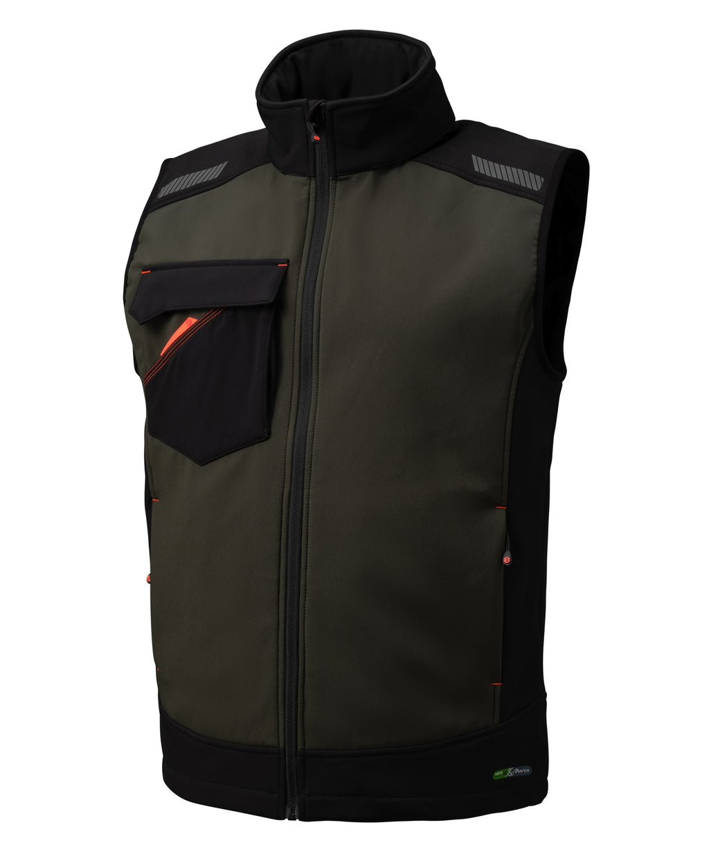 Colete softshell Nice Stretch verde/preto 310 g