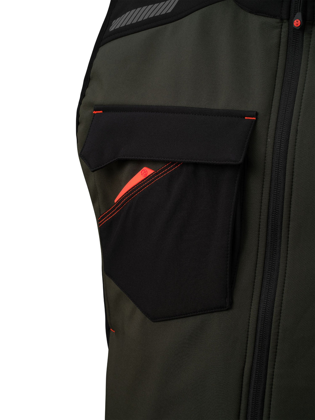 Colete softshell Nice Stretch verde/preto 310 g, vista 4
