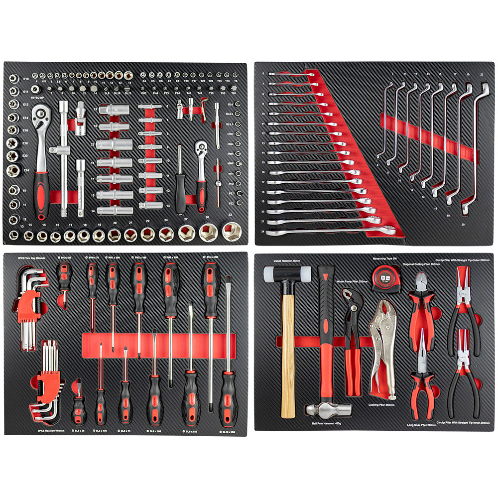 Conjunto de 4 Módulos de Carbono EVA para Ferramentas - Vermelho - JBM JBM, imagem do produto