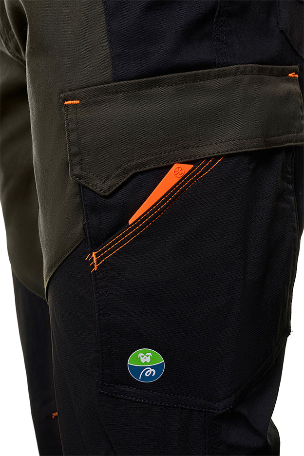 Calças Nice Stretch verde/preto 245 g + 4WS com vários bolsos, vista 6