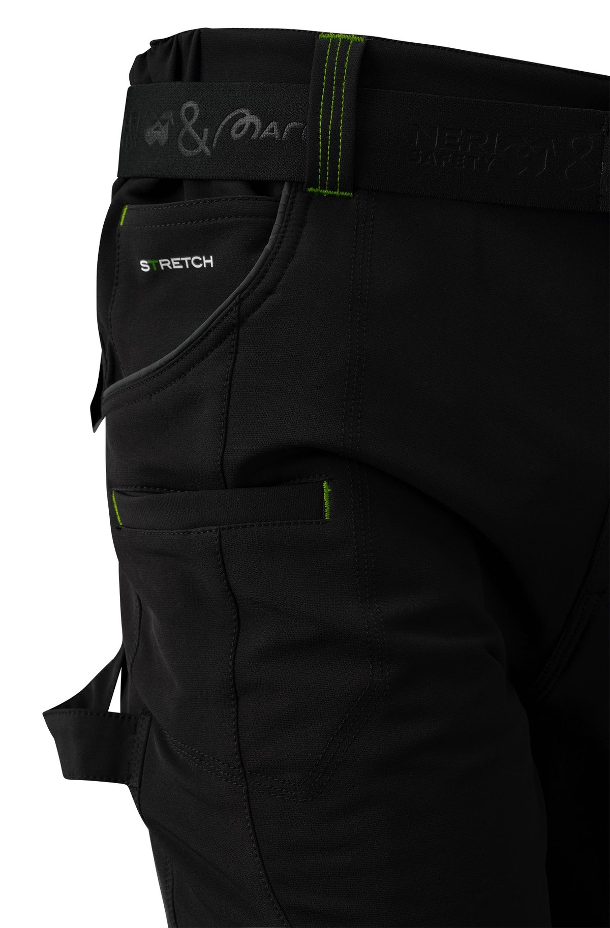 Calças softshell Nice Stretch pretas 250 g + 4WS com vários bolsos, vista 3