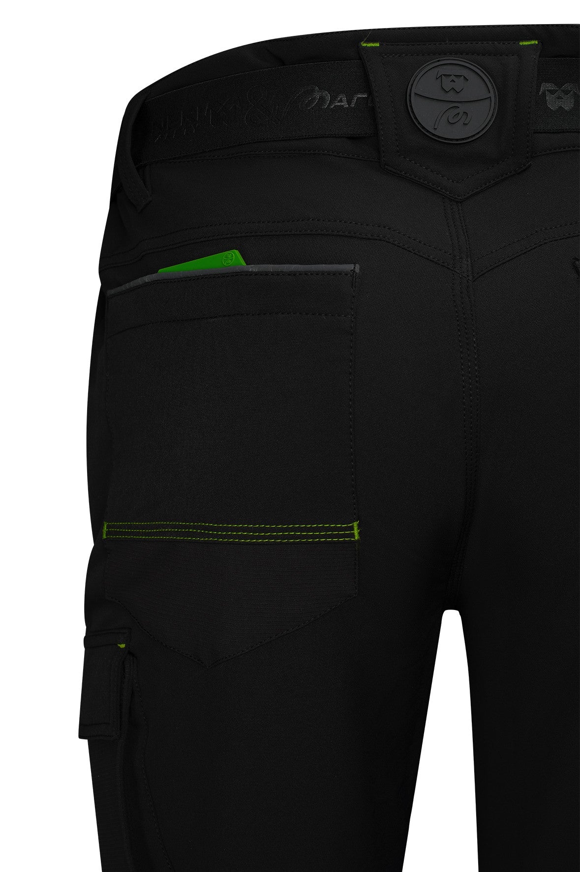 Calças softshell Nice Stretch pretas 250 g + 4WS com vários bolsos, vista 4
