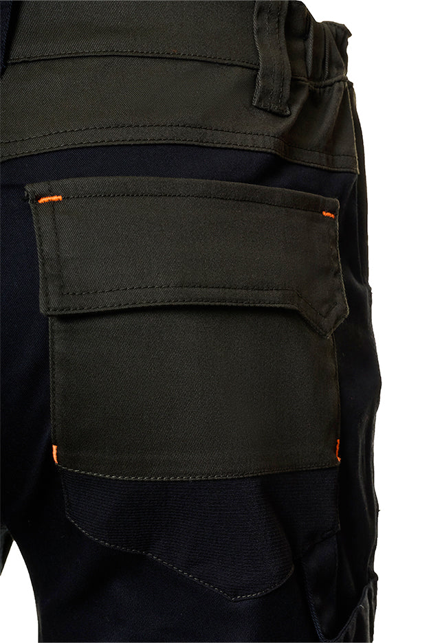 Bermudas Nice Stretch verde/preto 245 g + 4WS com vários bolsos, vista 5