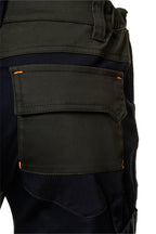 Bermudas Nice Stretch verde/preto 245 g + 4WS com vários bolsos, vista 5