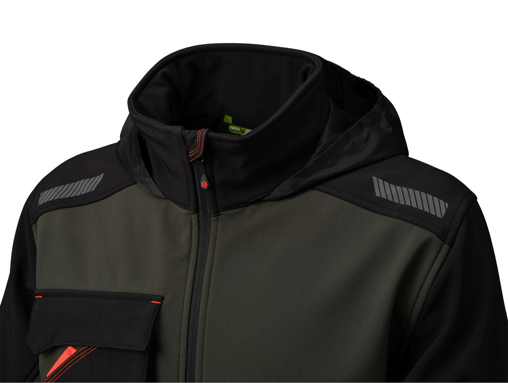Casaco softshell Nice Stretch verde/preto 310 g, vista 3