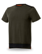 T-shirt Nice Stretch verde/preto algodão 145 g