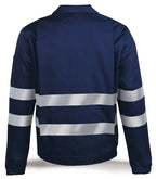 Casaco azul-marinho algodão 245 g com bandas refletoras, vista 3