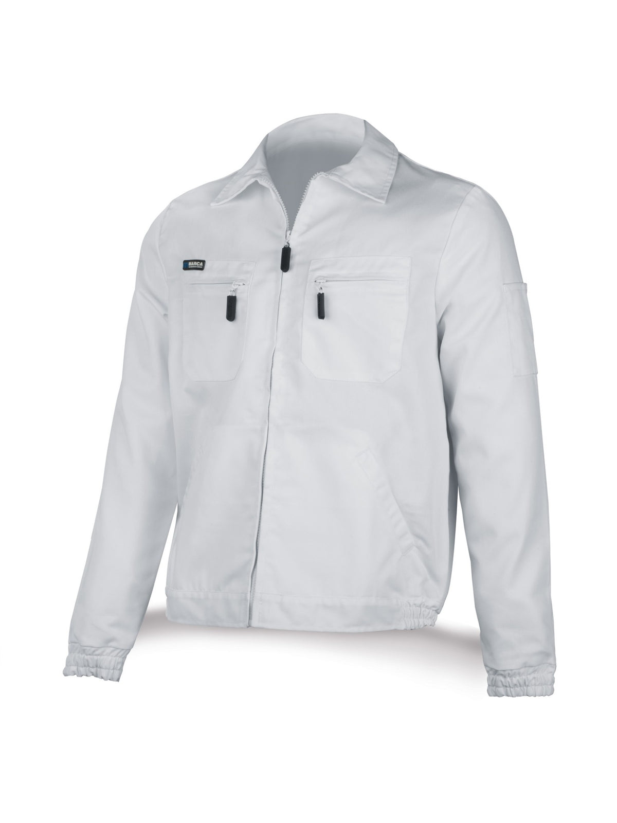 Casaco branco poliéster/algodão 245 g