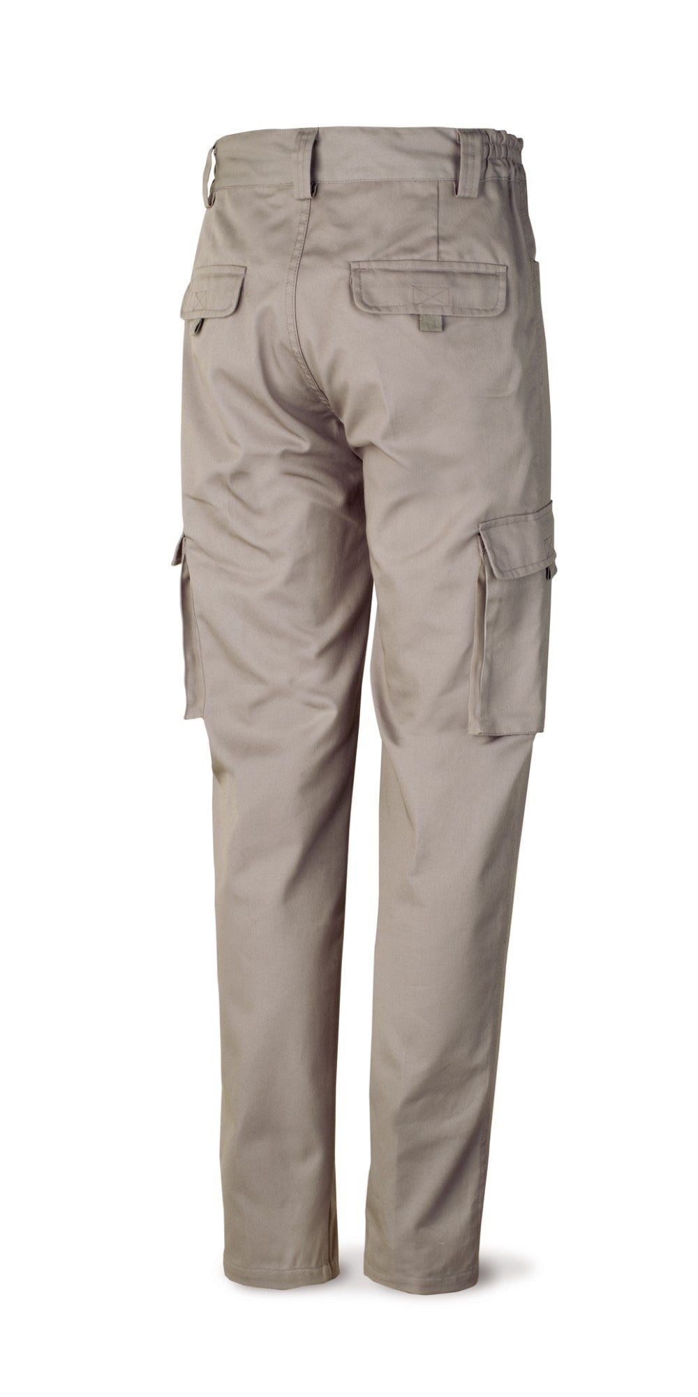 Calças cinzentas poliéster/algodão 245 g com vários bolsos, vista 2
