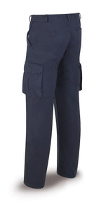 Calças azul-marinho poliéster/algodão 245 g com vários bolsos, vista 2