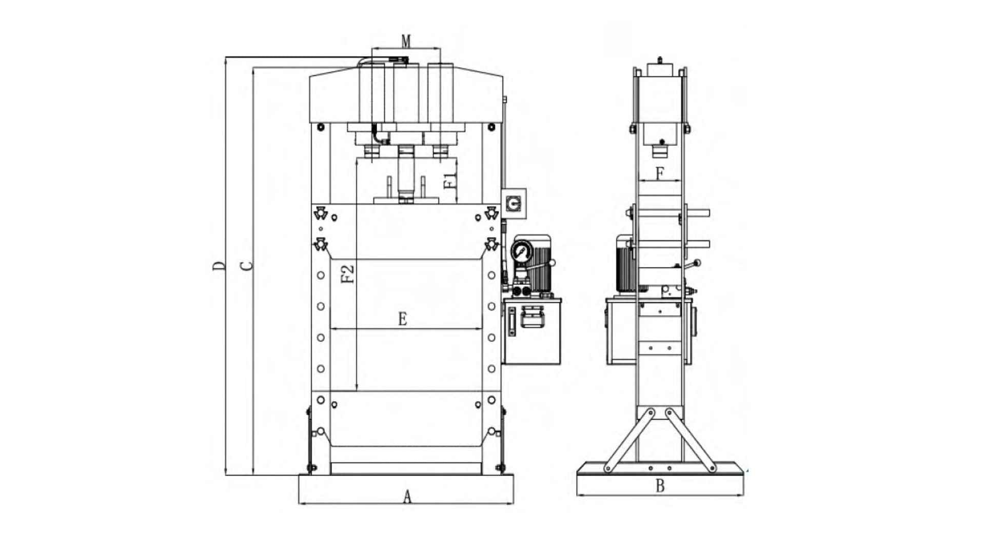 PRENSA HIDRAULICA 100TON DUPLA VELOC. ELECTRICA