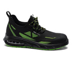 Sapato de segurança Rush-999 preto/verde ESD S3L FO SR sem metal