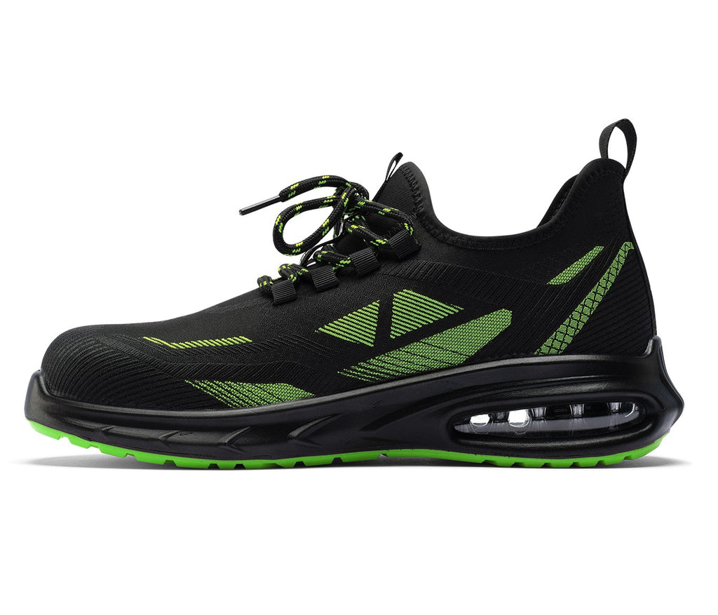 Sapato de segurança Rush-999 preto/verde ESD S3L FO SR sem metal, vista 2