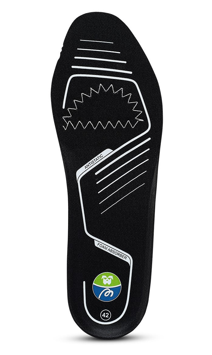 Sapato de segurança Rush-999 preto/verde ESD S3L FO SR sem metal, vista 3