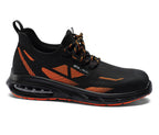 Sapato de segurança Rush-999 preto/laranja ESD S3L FO SR sem metal