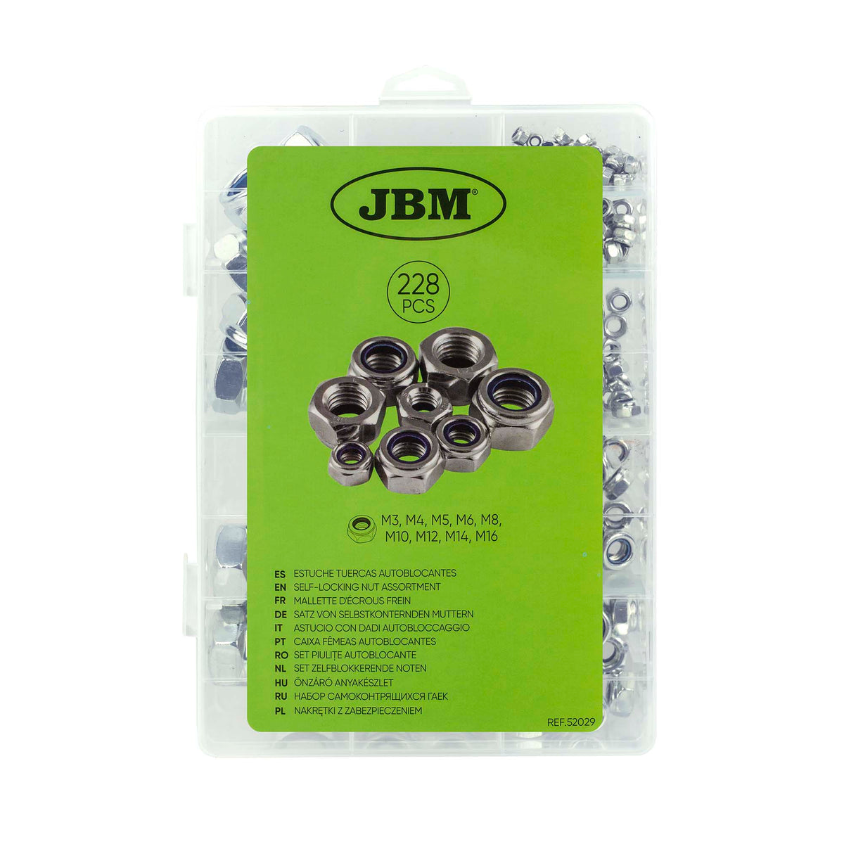 Estojo de Porcas Autoblocantes 228U. - JBM JBM, imagem do produto