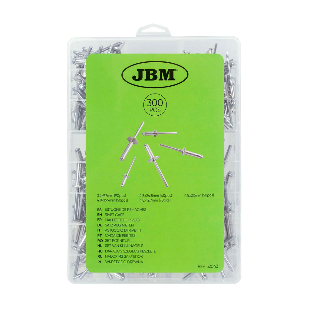 Estojo de Rebites 300 Peças - JBM JBM, imagem do produto