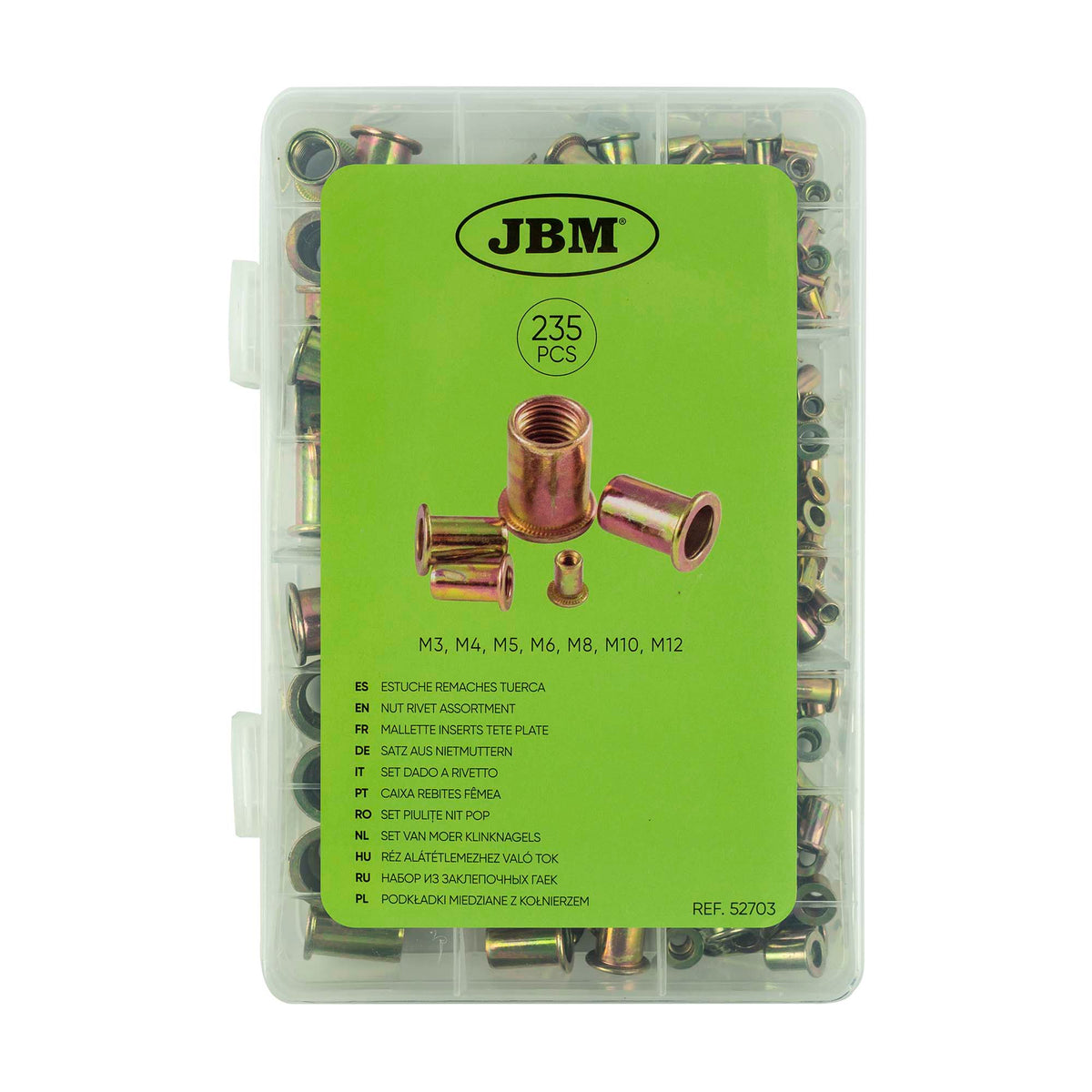 Estojo de Rebites Fêmea 235 PCS - JBM JBM, imagem do produto