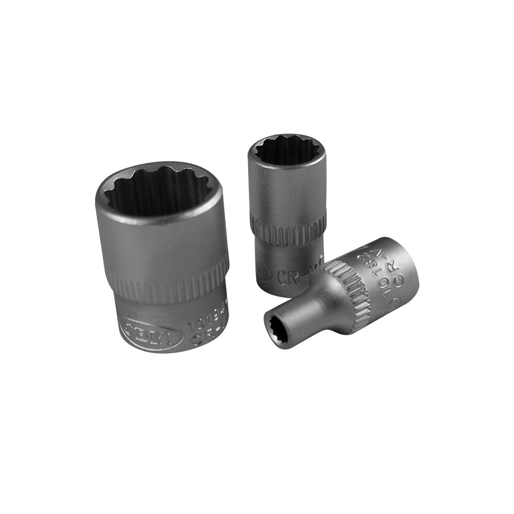 Conjunto de 13 Soquetes de 12 Cantos 1/4" - JBM JBM, imagem do produto