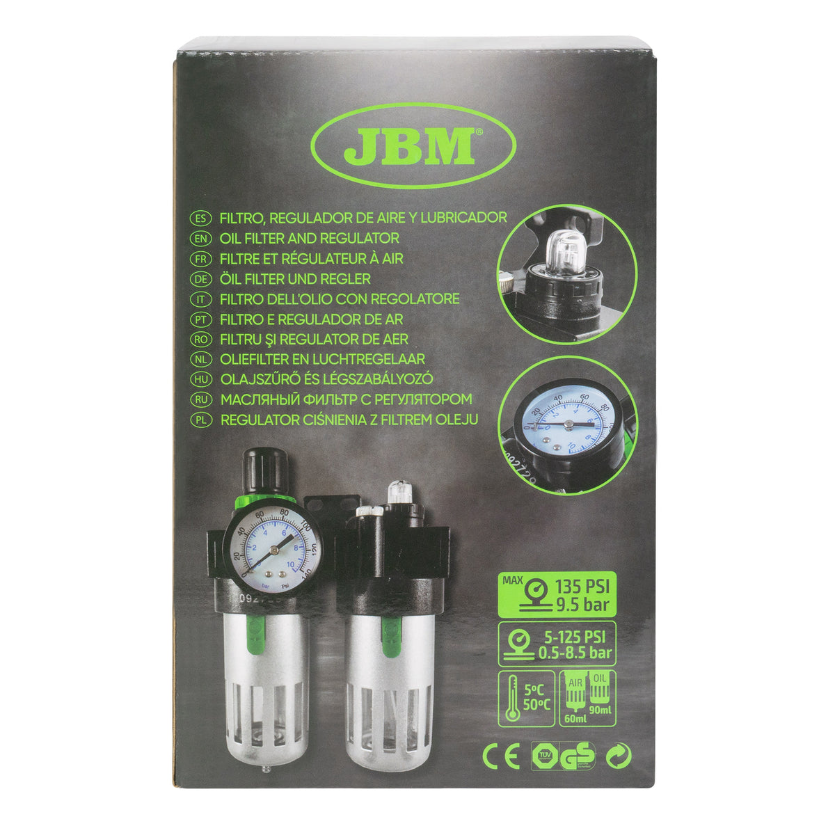 Filtro, Regulador de AR e Lubrificador 3/8'' - JBM JBM, imagem do produto