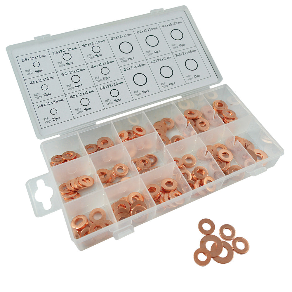 Sortimento de Anilhas de Cobre para Injetor 150 PCS - JBM JBM, imagem do produto