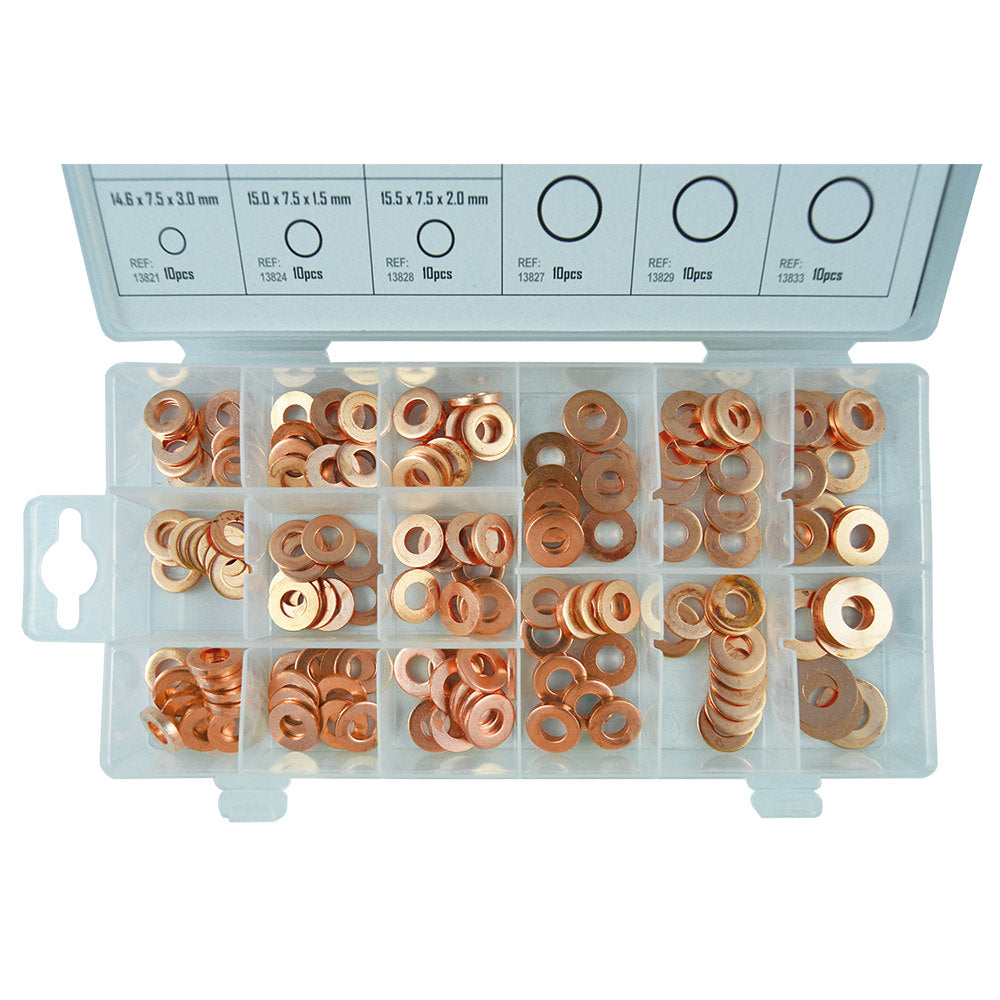 Sortimento de Anilhas de Cobre para Injetor 150 PCS - JBM JBM, imagem do produto