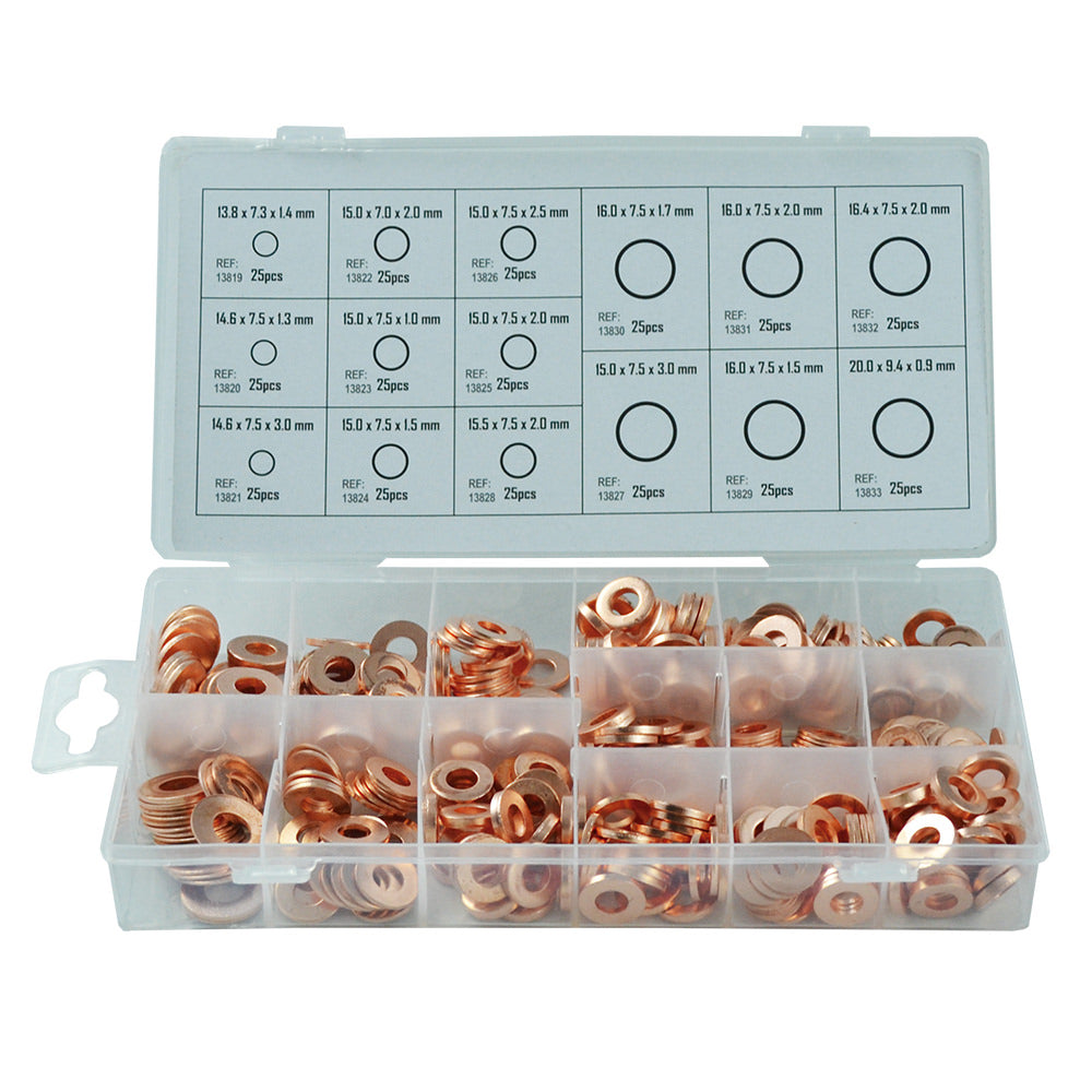 Sortimento de Anilhas de Cobre para Injetores 375 PCS - JBM JBM, imagem do produto