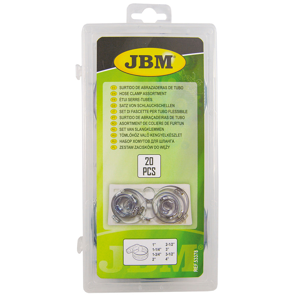 Estojo de Abraçadeiras de TUBO 20 Peças - JBM JBM, imagem do produto