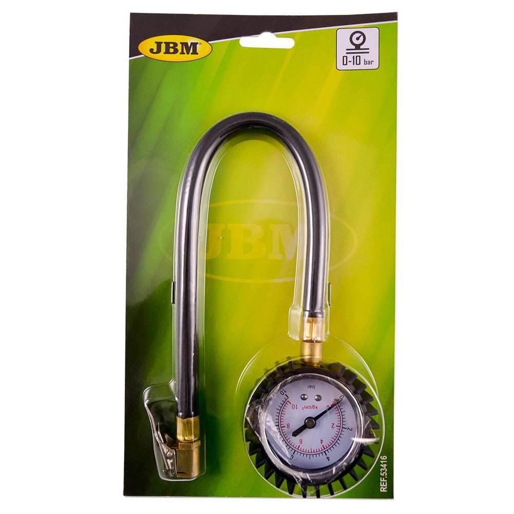 Medidor de Pressão de Pneumáticos com TUBO (0-10BAR) - JBM JBM, imagem do produto