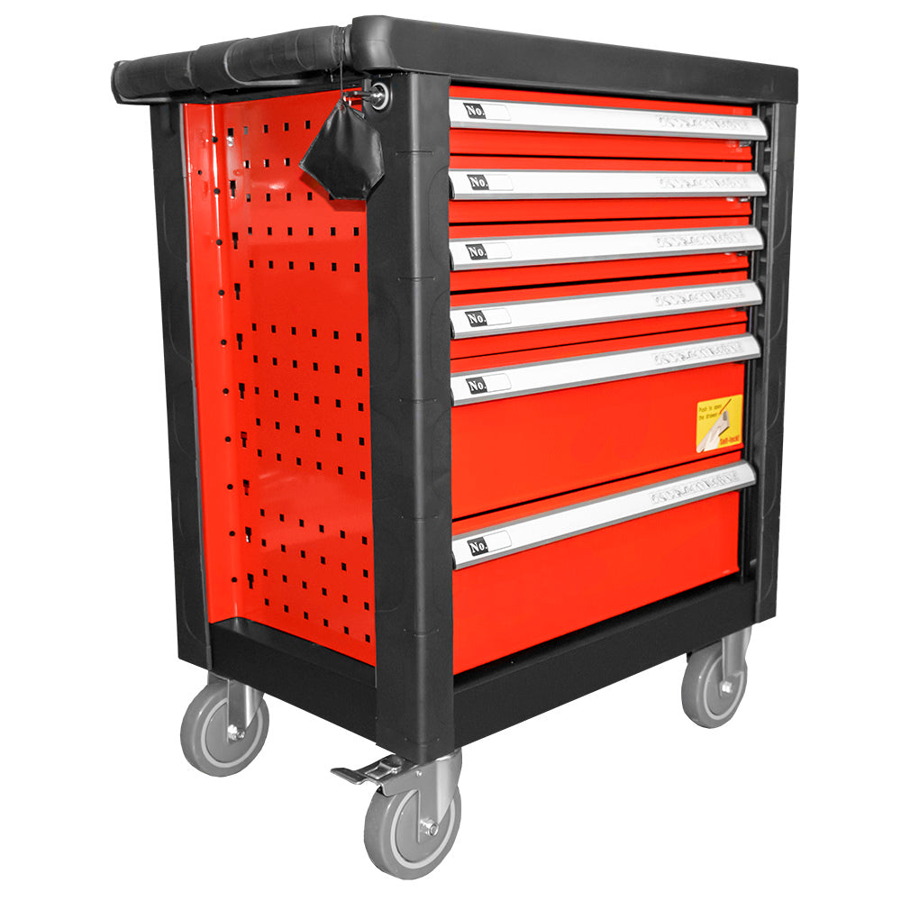 Carrinho de Ferramentas de 6 Gavetas - Vermelho - com Equipamento - JBM JBM, imagem do produto