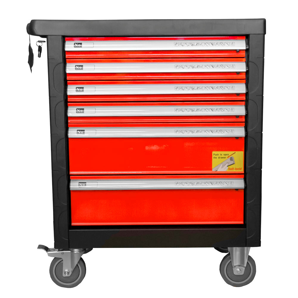 Carrinho de Ferramentas de 6 Gavetas - Vermelho - com Equipamento - JBM JBM, imagem do produto