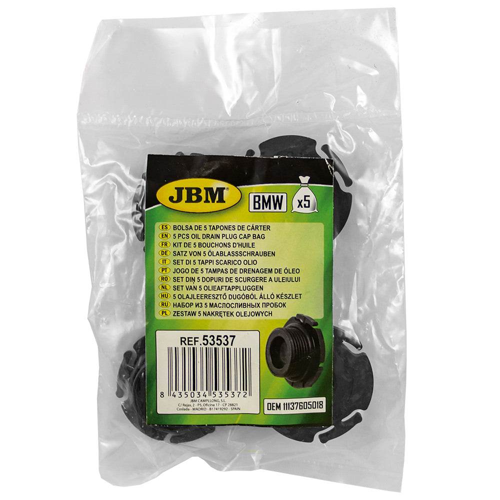 JOGO de 5 Tampas de Drenagem de ÓLEO (bmw) - JBM JBM, imagem do produto