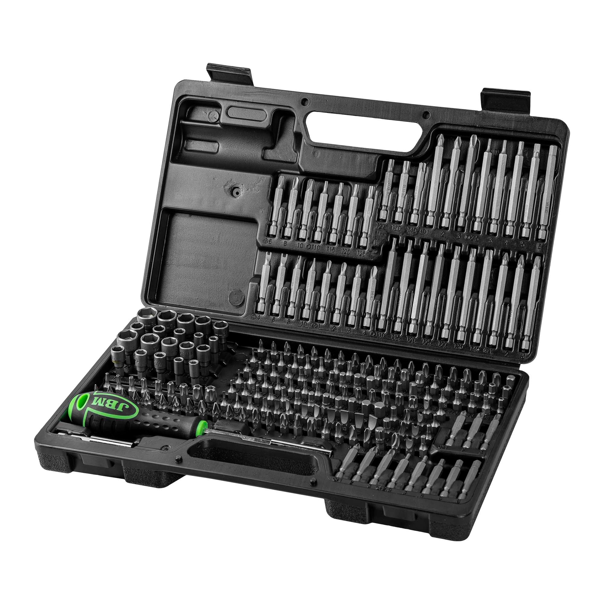 Maleta de Ferramentas de 208 Peças com Pontas 1/4" e Adaptador de Chave de Fenda - JBM JBM, imagem do produto