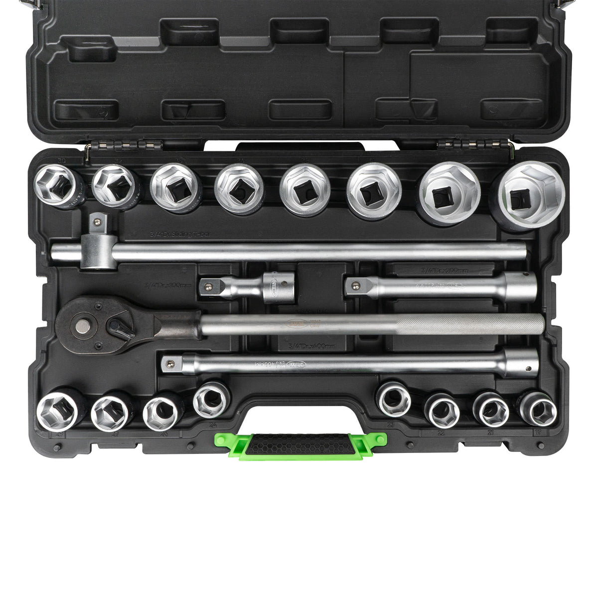 MALA de Ferramentas de 21 Peças com Soquetes Hexagonais 3/4" – Acabamento Zincado - JBM JBM, imagem do produto
