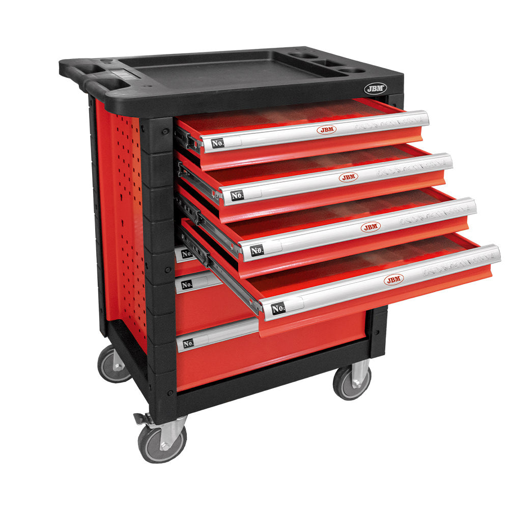 Carrinho de Ferramentas com 7 Gavetas Vazias - Vermelho - JBM JBM, imagem do produto