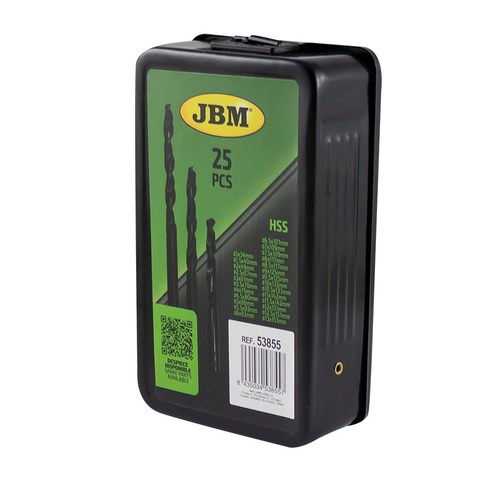 Conjunto de Brocas Espirais HSS 4241, 1-13 MM, Preto. - JBM JBM, imagem do produto