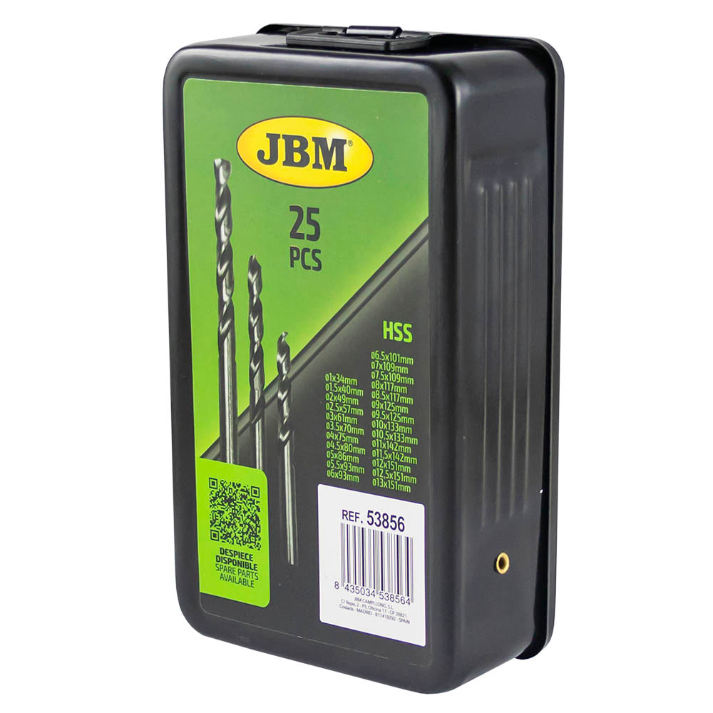 Conjunto de Brocas Espirais HSS 4341, 1-13 MM - JBM JBM, imagem do produto