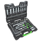 MALA de Ferramentas de 113 Peças com Soquetes de 12 Pontas de 1/4" e 1/2" – Acabamento Zincado - JBM JBM, imagem do produto