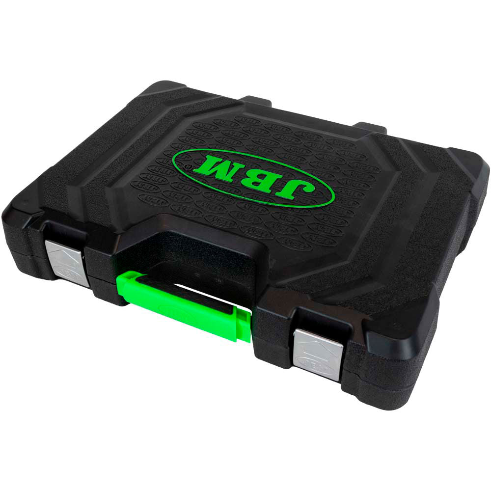 MALA de Ferramentas de 216 Peças com Soquetes Hexagonais de 1/4", 3/8" e 1/2" – Acabamento Cromado - JBM JBM, imagem do produto