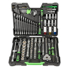 MALA de Ferramentas de 132 Peças com Soquetes Hexagonais de 1/2", 1/4" e 3/8" – Acabamento Zincado - JBM JBM, imagem do produto