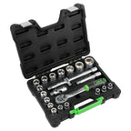 MALA de Ferramentas de 22 Peças com Soquetes Hexagonais 1/2" – Acabamento Zincado - JBM JBM, imagem do produto