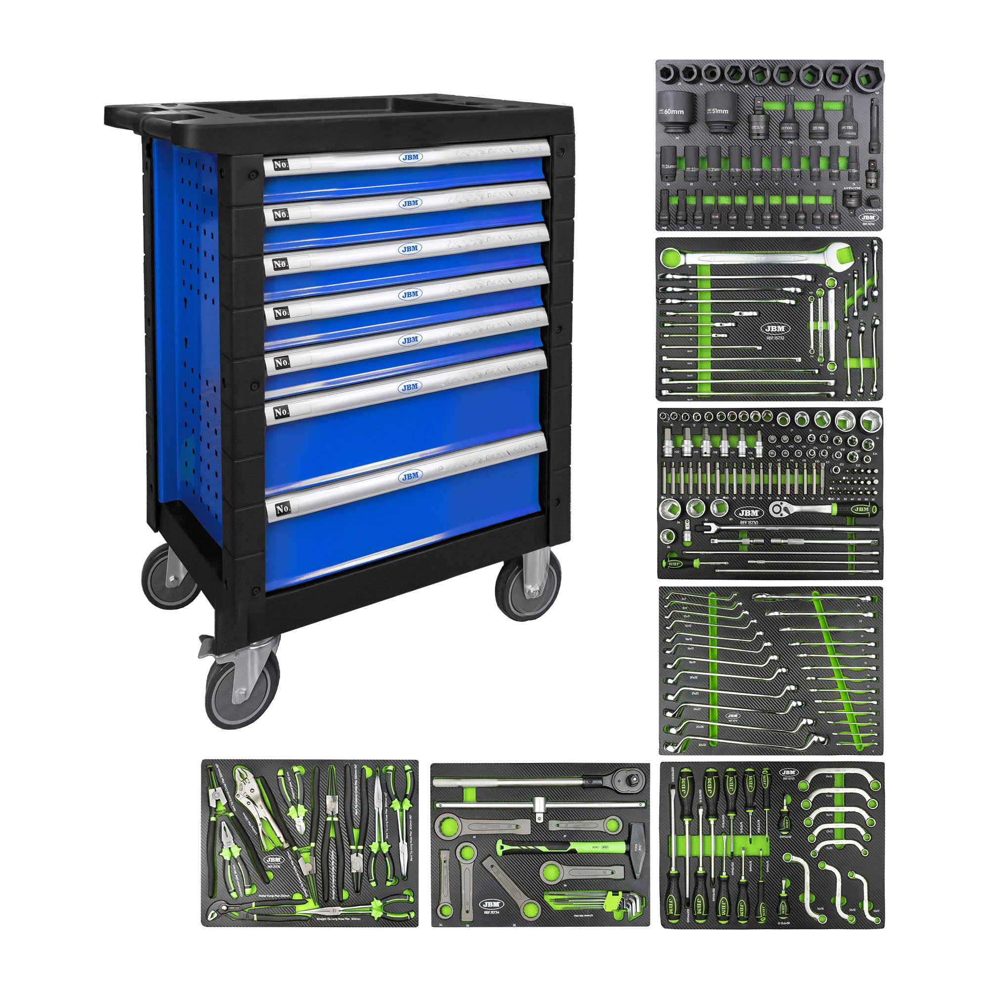 Carrinho de Ferramentas com 7 Gavetasazul - Especial Caminhão - JBM JBM, imagem do produto